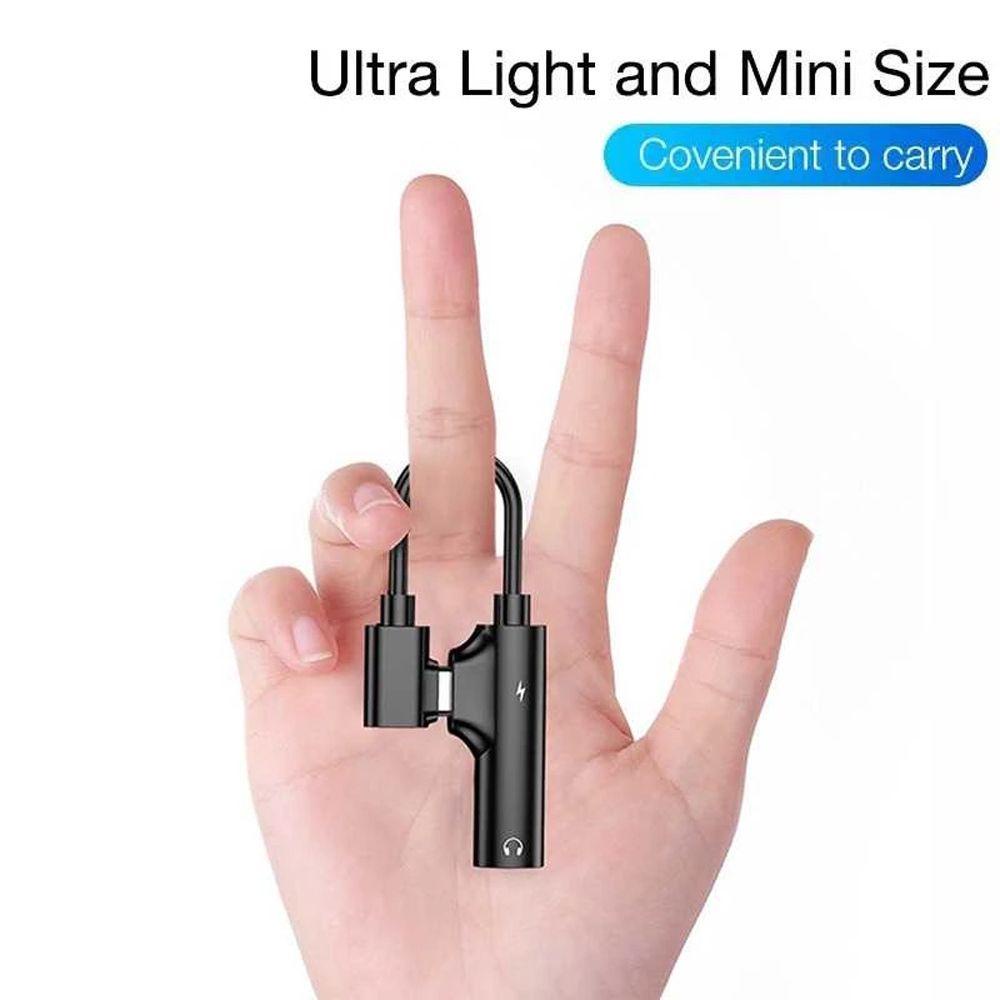 AUGUSTINA Cáp Chuyển Đổi Âm Thanh Type C 2 Trong 1 Cho Điện Thoại