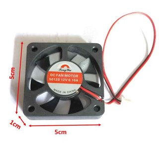 Quạt Tản Nhiệt 12V Tốc Độ Cao 5x5x1cm Dòng 0.1A