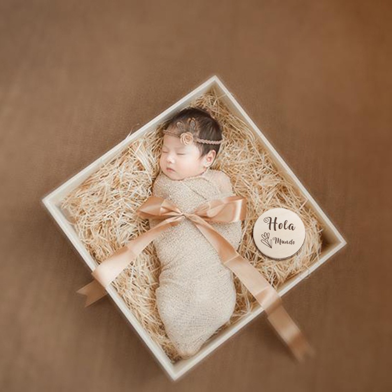 Set 6 Tấm Thẻ Ghi Chú Đánh Dấu Cột Mốc Phát Triển Theo Tháng Làm Bằng Tay Cho Bé Sơ Sinh