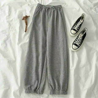 Quần jogger trơn ống bo