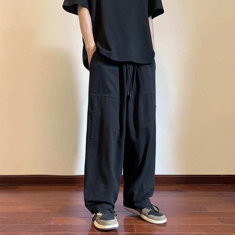 Quần Baggy Dài Dáng Rộng Có Túi Lớn 8XL Plus Phong Cách Retro Cho Nam Giới