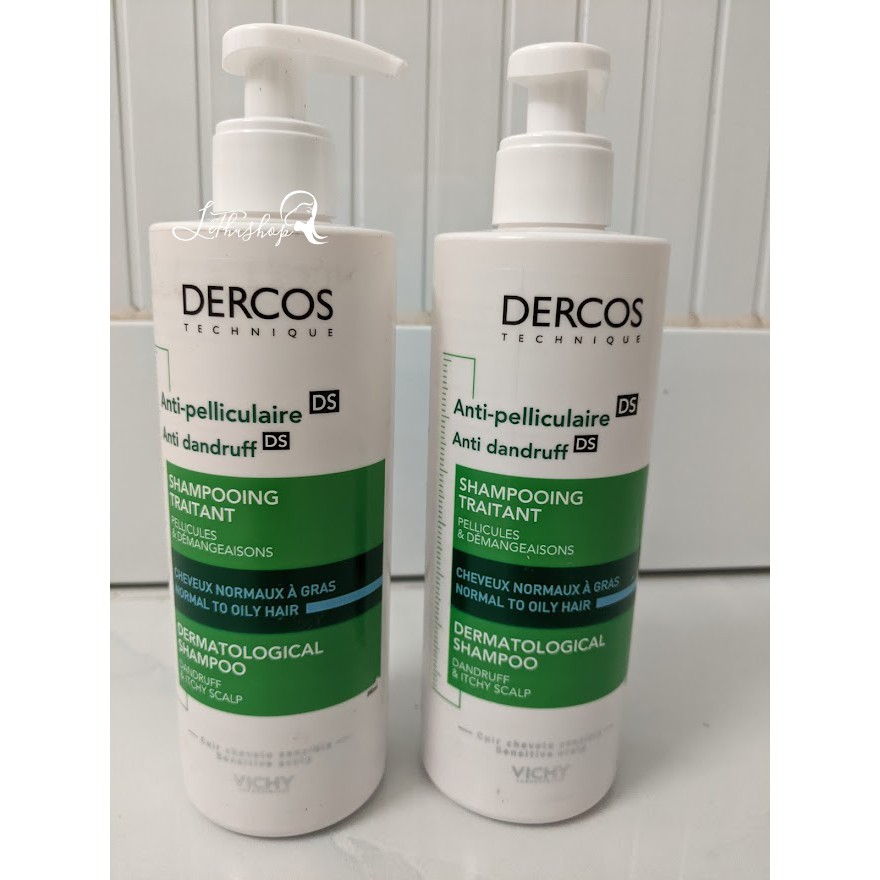 Dầu Gội Vichy Dercos 390ml ngăn ngừa, giảm gầu, mượt tóc hàng Pháp
