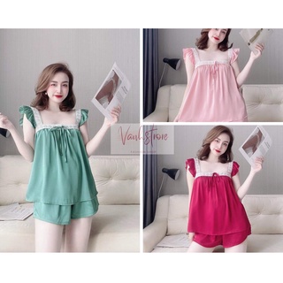 Đồ ngủ lụa Mango nữ, đồ ngủ hai dây sexy freesize - B13