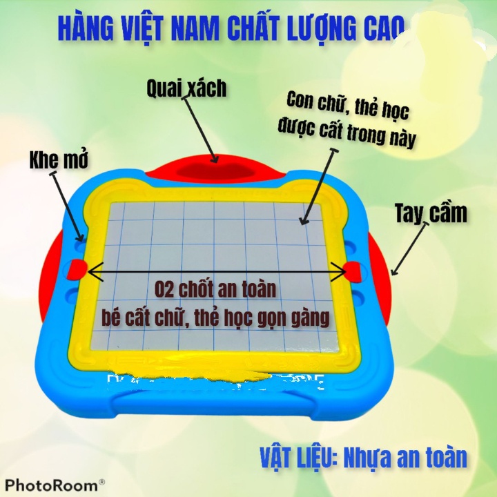 Bảng học thông minh chữ cái Tiếng Việt GRIMM phương pháp STEAMS giáo dục sớm cho trẻ 3-6 tuổi