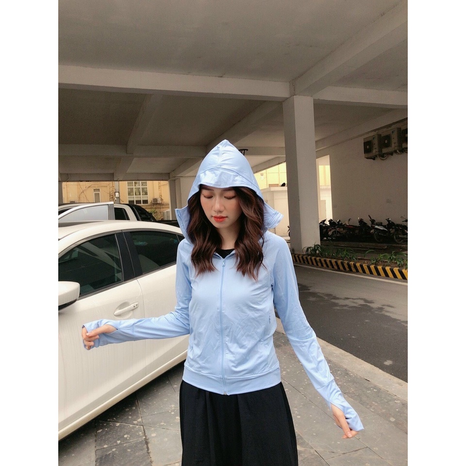 Áo chống nắng mỏng nhẹ cotton phối lưới hai bên eo thoáng khí tặng túi đựng áo JACWATER V300