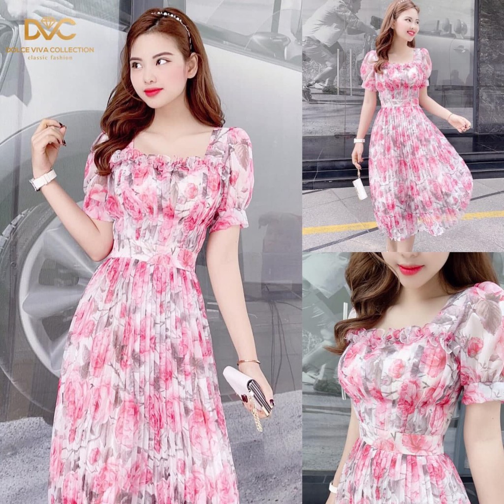 [Nhập WAMAR931 giảm ngay 15k]Đầm thiết kế  cổ vuông phối bèo nhí lên dáng  nhẹ nhàng V1849_Zin Boutique [Kèm ảnh thật] | BigBuy360 - bigbuy360.vn