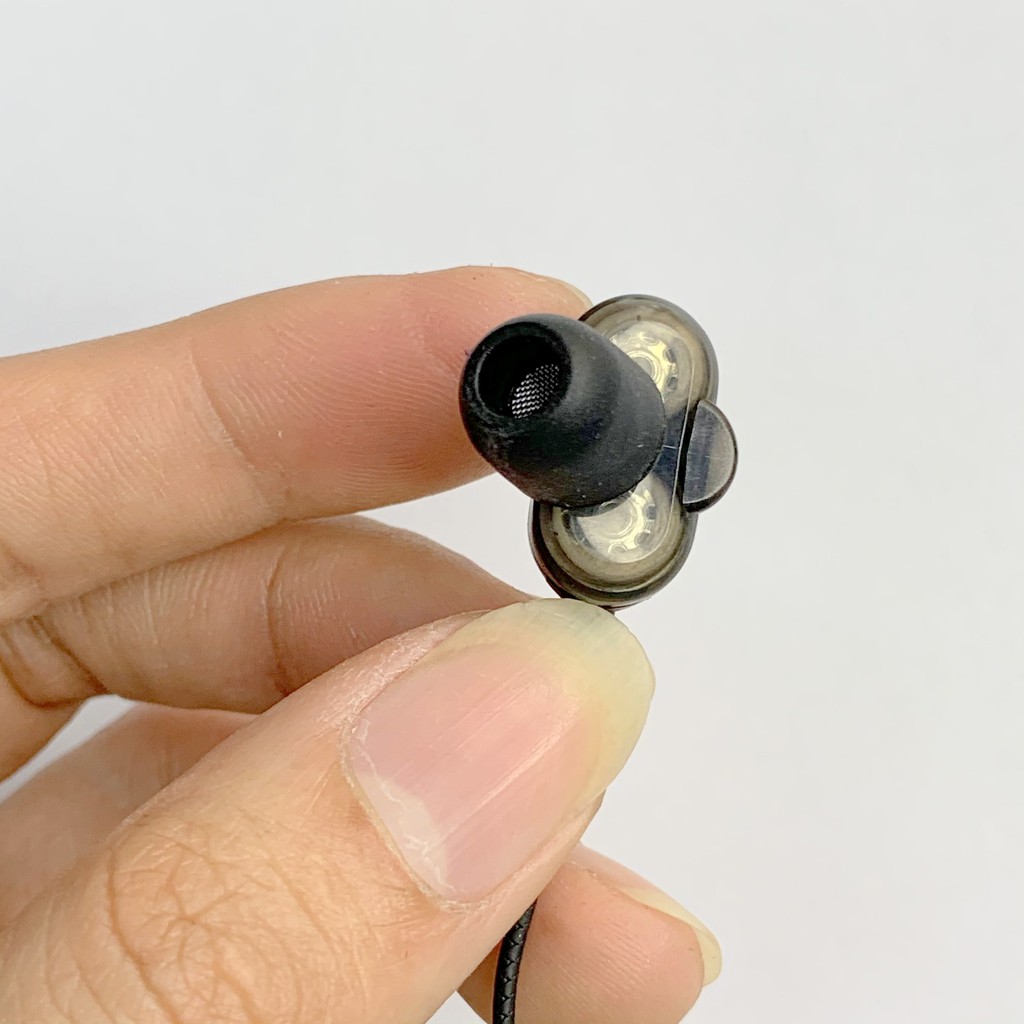 Tai nghe Dual driver E26 E29 Jack tròn 3,5mm loa kép siêu bass, tay nghe có mic nghe gọi cho iphone samsung xiaomi