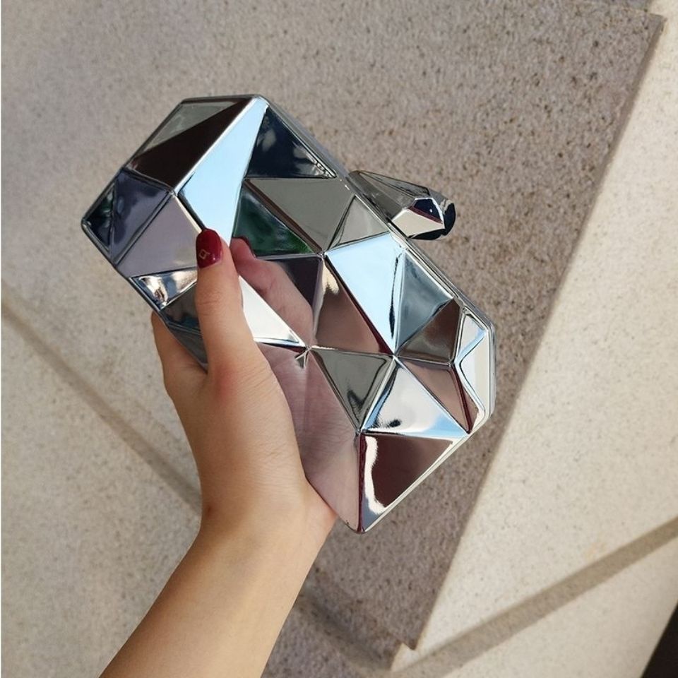 Túi Đeo Chéo Nhỏ Bằng Kim Loại Thời Trang Âu Mỹ Mới