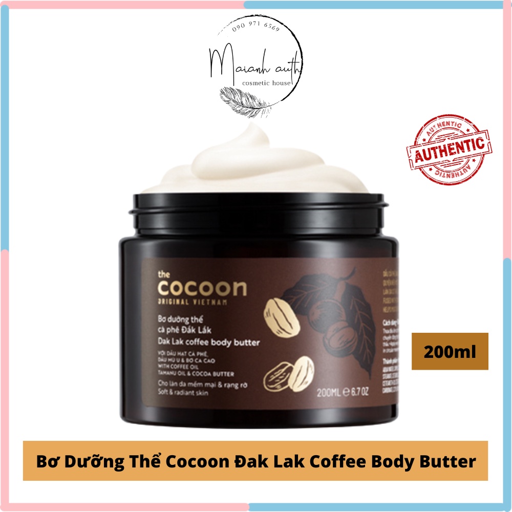 Bơ dưỡng thể Cà Phê Đăk Lăk COCOON - 200ml