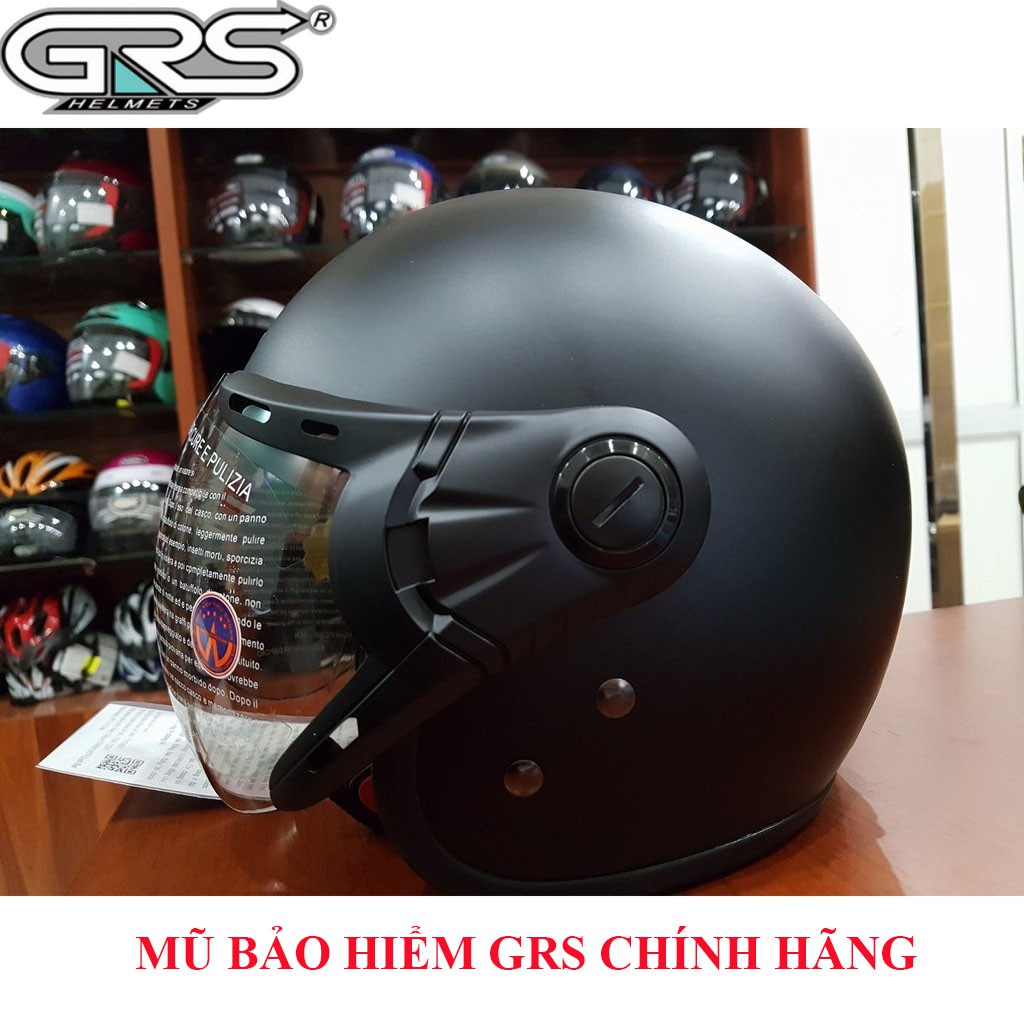 [ SHOPEE ] MŨ BẢO HIỂM 3/4 ĐẦU GRS CHÍNH HÃNG - A368 KÍNH