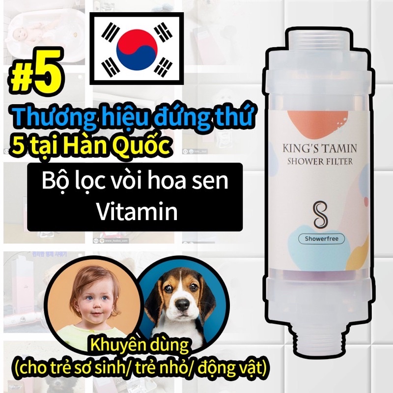 (HÀN QUỐC) LÕI LỌC NƯỚC VÒI SEN KẾT HỢP TINH CHẤT DƯỠNG DA, LÕI LỌC VÒI SEN