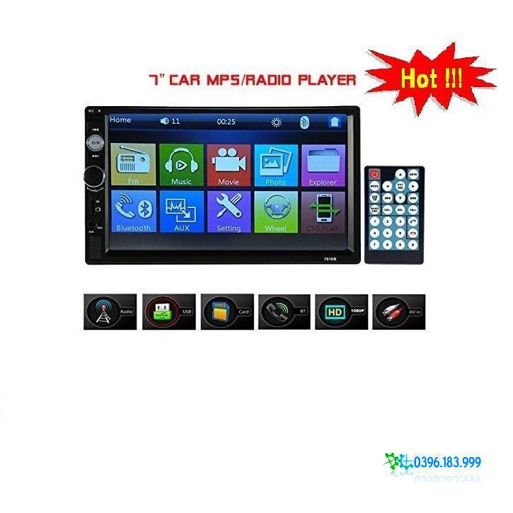 Màn hình ô tô 7 inch 7010B Xe hơi stereo MP5 Player FM Radio USB-TF-Android IOS Link TẶNG MẶT DƯỠNG