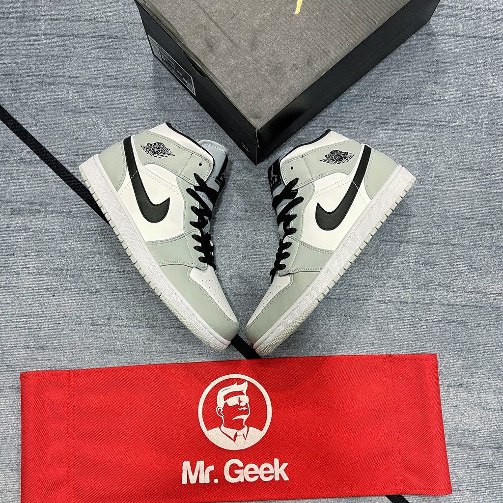 [GeeKSneaker] Giày Sneaker Midtop - Jordan 1 MID Light Smoke Grey ( MidTop) | BigBuy360 - bigbuy360.vn