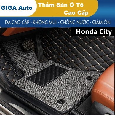 Thảm lót sàn ô tô 5D 6D Honda City không mùi chống nước trải kín sàn xe