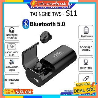 Tai nghe Bluetooth Kiêm Sạc Dự Phòng S11 TWS 4800mAh - Chống nước IPX7 - Nghe nhạc 90h