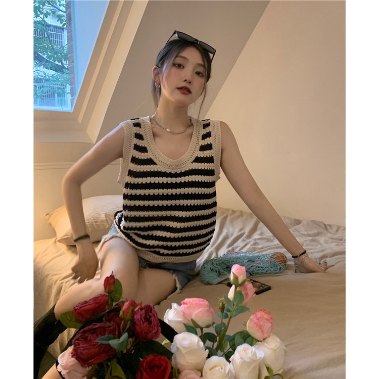 QADCOL  Áo Khoác Ngoài Không Tay Dáng Rộng Thiết Kế Mới Thời Trang Dành Cho Mùa Hè