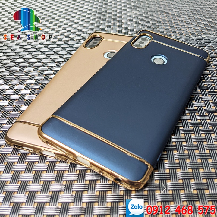 Ốp lưng Xiami Redmi Note 5 Pro nhựa bóng viền - Thiết kế 3 mảnh