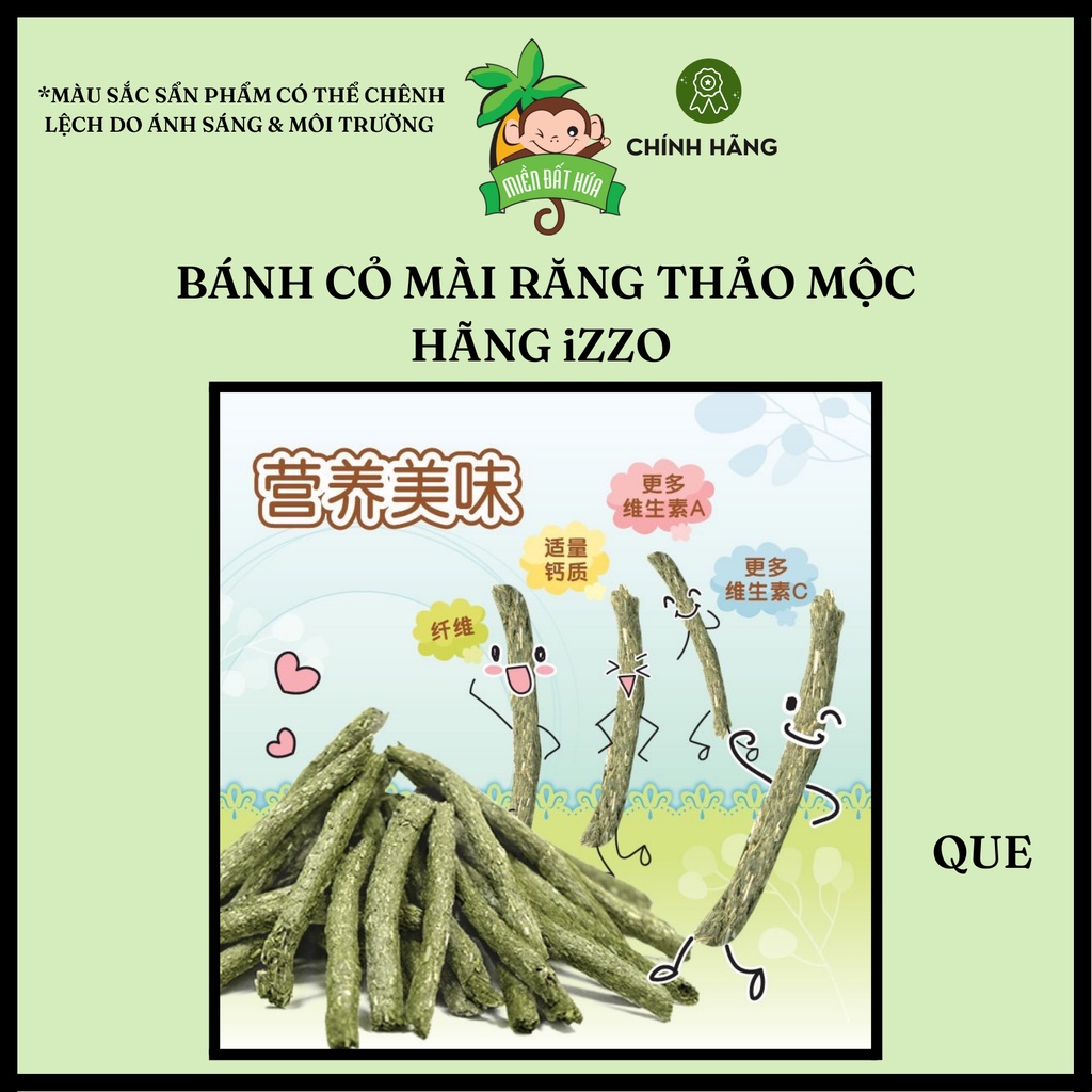 Mài răng thỏ, bọ - Bánh cỏ mài răng thảo mộc chính hãng iZZO nhiều hình dạng dành cho thỏ, bọ, hamster, sóc, bắc mỹ,...