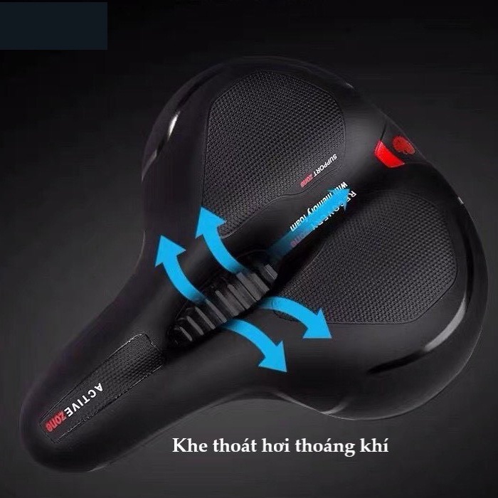 Yên xe đạp thể thao thoáng khí chống sóc tiện lợi, yên xe đạp siêu êm có phản quang