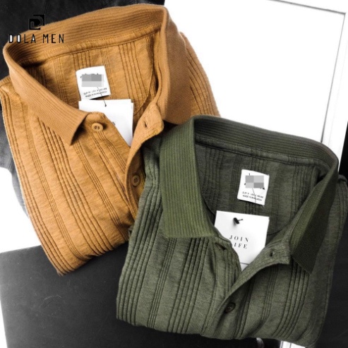 Áo Polo ZARA Chất Len Nam Dáng Slim-fit Phối Line