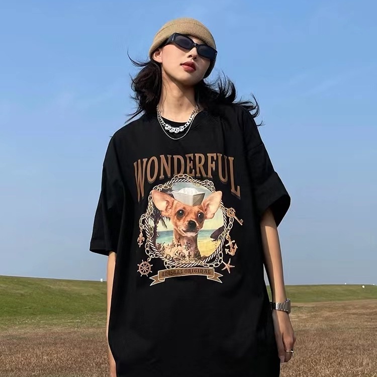 Áo Thun Ngắn Tay Oversize In Họa Tiết Vintage Theo Phong Cách Hip Hop Dành Cho Nam / Nữ / Size S-3XL