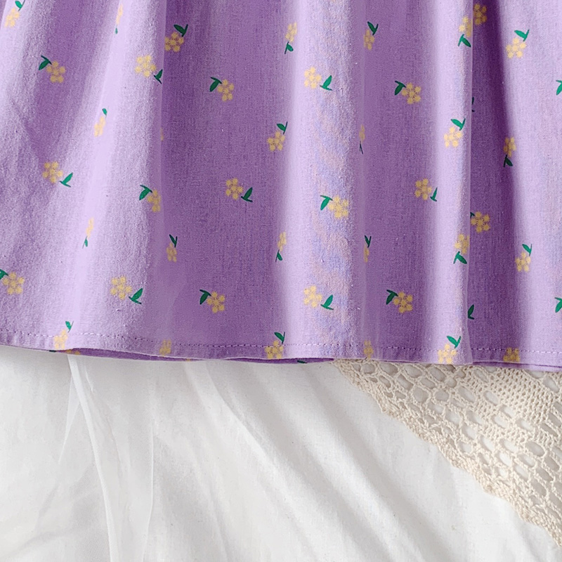 Đầm Tay Dài In Hoa Thời Trang Cho Bé Gái