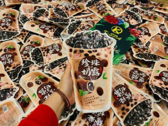 KẸO TRÀ SỮA TRÂN CHÂU ĐƯỜNG ĐEN , VỊ ĐÀO100G