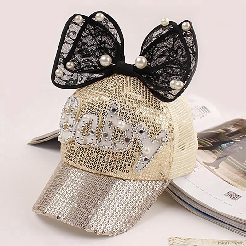 Mũ Lưỡi Trai Đính Nơ Đáng Yêu Cho Bé