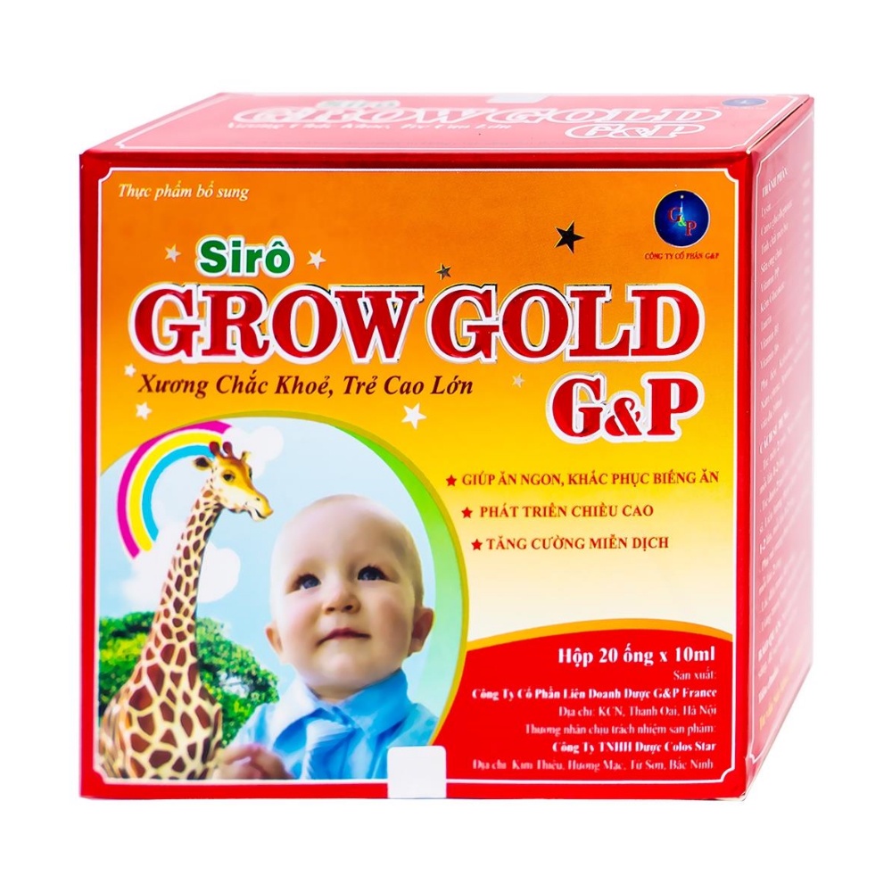 Siro Grow Gold G&amp;P giúp ăn ngon, khắc phục biếng ăn ở trẻ