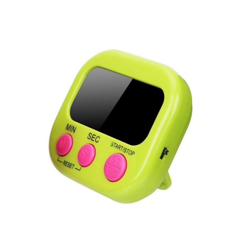 Đồng hồ bấm giờ đếm ngược Mini để bàn hẹn giờ chống quên có chuông báo học tập nấu ăn, hút nam châm J17 MONASO
