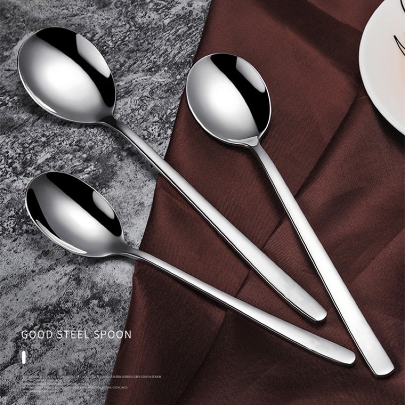 Thìa inox không gỉ 410 dáng tròn loại 1