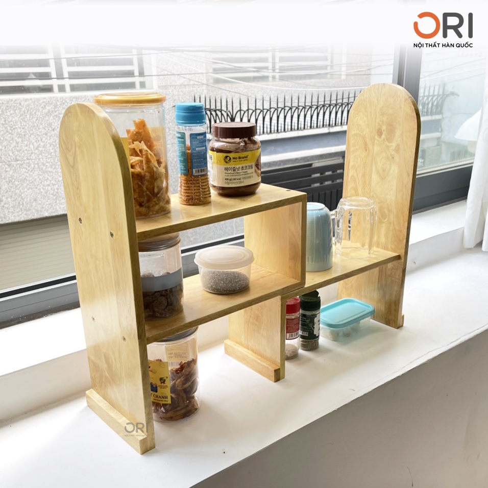 Kệ Đựng Gia Vị Hàn Quốc - Kệ Gia Vị Bằng Gỗ - CUP SHELF - ORI NỘI THẤT HÀN QUỐC