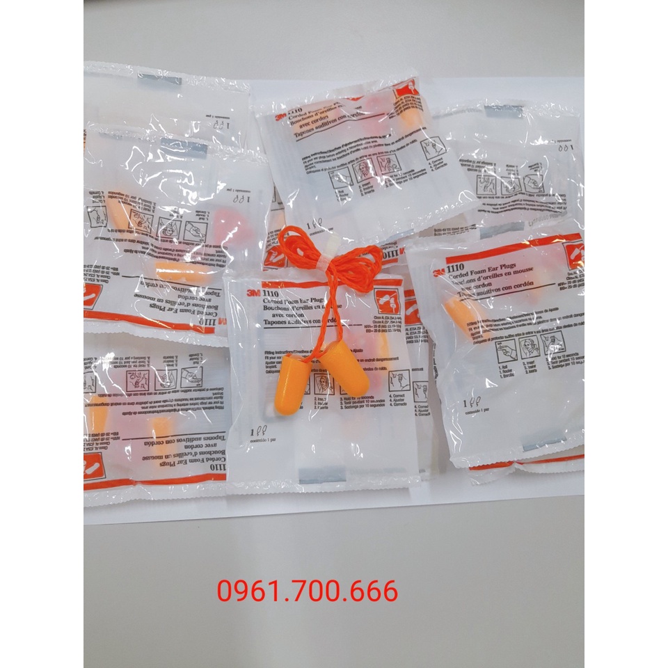 Nút bịt tai silicon bảo vệ tai chổng ồn 3M 1110