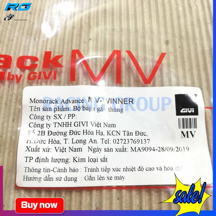 Baga Sau Xe Máy Honda Winner Givi Hàng Chính Hãng Tải Trọng Cao Bảo Hành 2 Năm