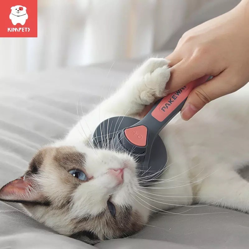 Lược chải lông thú cưng cao cấp, gỡ rối tuyệt vời, có nút bấm lấy lông thừa thoing minh tiện lợi♥️♥️