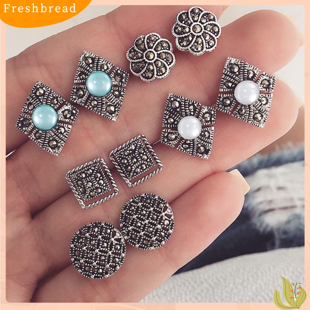 Set 5 Đôi Khuyên Tai Phong Cách Bohemian Cổ Điển Thanh Lịch Dành Cho Nữ