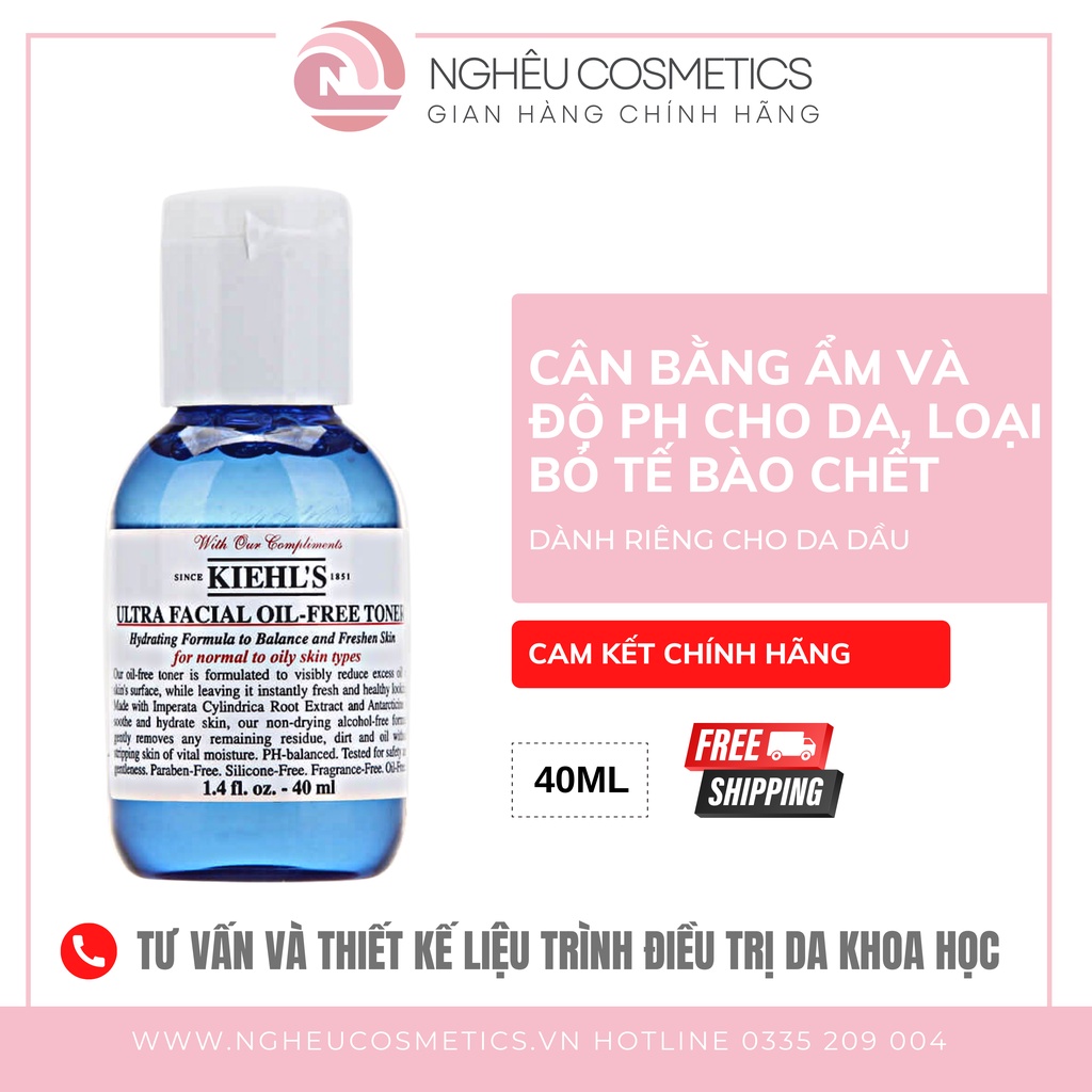 Nước Hoa Hồng Kiehl’s Ultra Facial Oil-Free Toner Cho Da Dầu 40ML