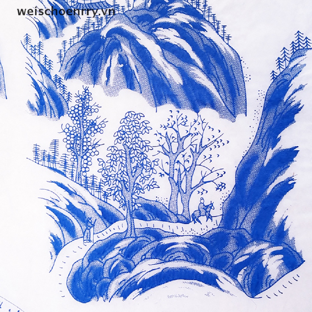 【WW】 Ceramic Clay Transfer Paper Underglaze Decal Paper Jingdezhen Blue and White .
