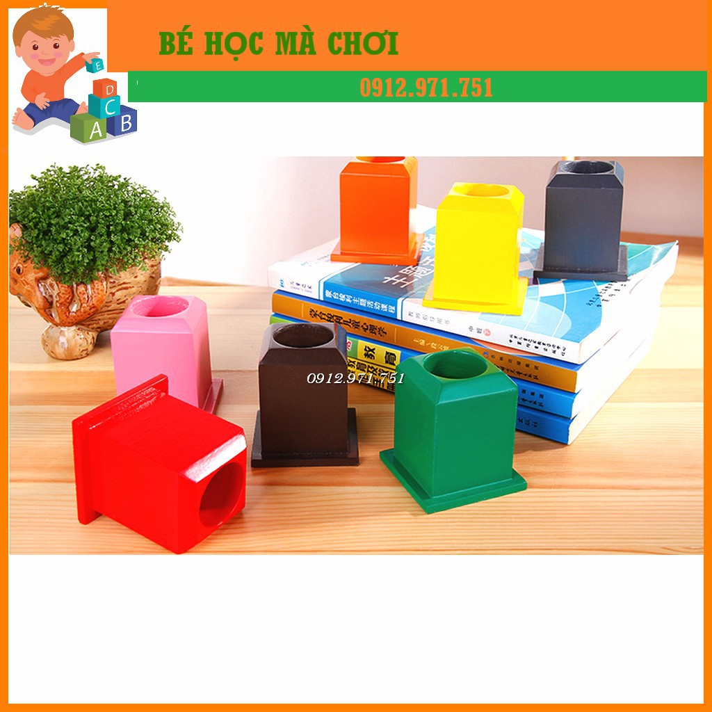 Giáo cụ Montessori - 11 ống đựng bút