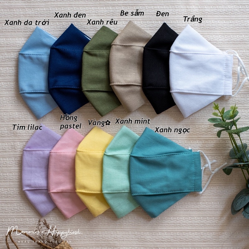 Khẩu trang vải linen lót vải xô muslin dành cho nam và nữ