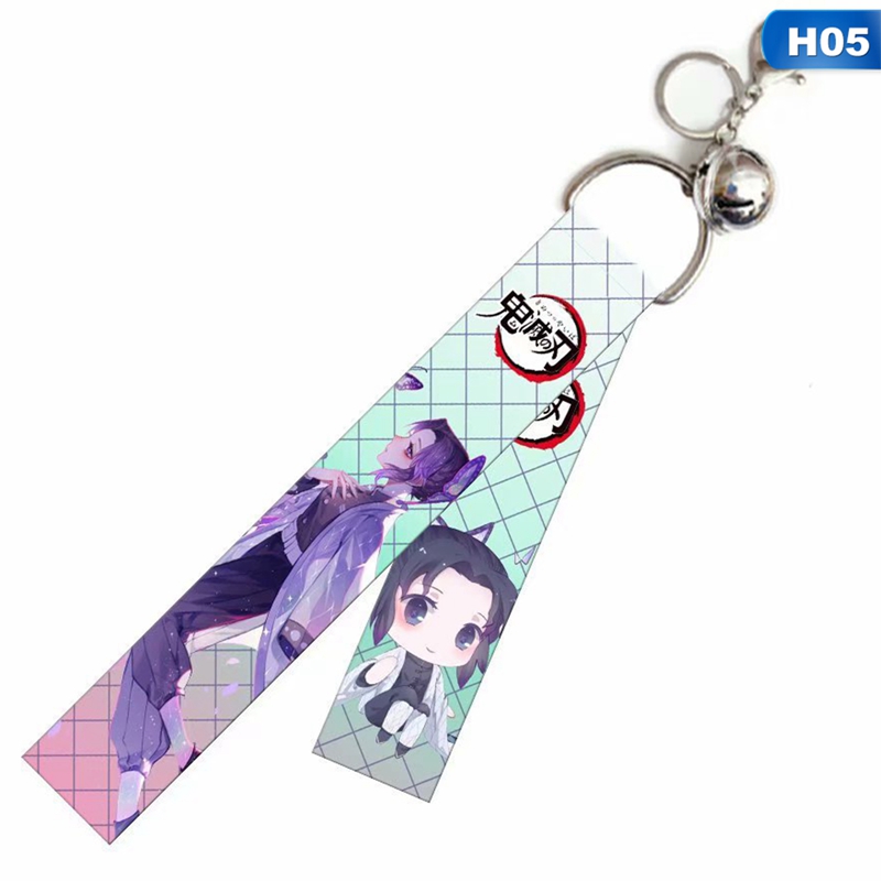 Móc khóa dây sợi polyester họa tiết nhân vật anime Kimetsu No Yaiba