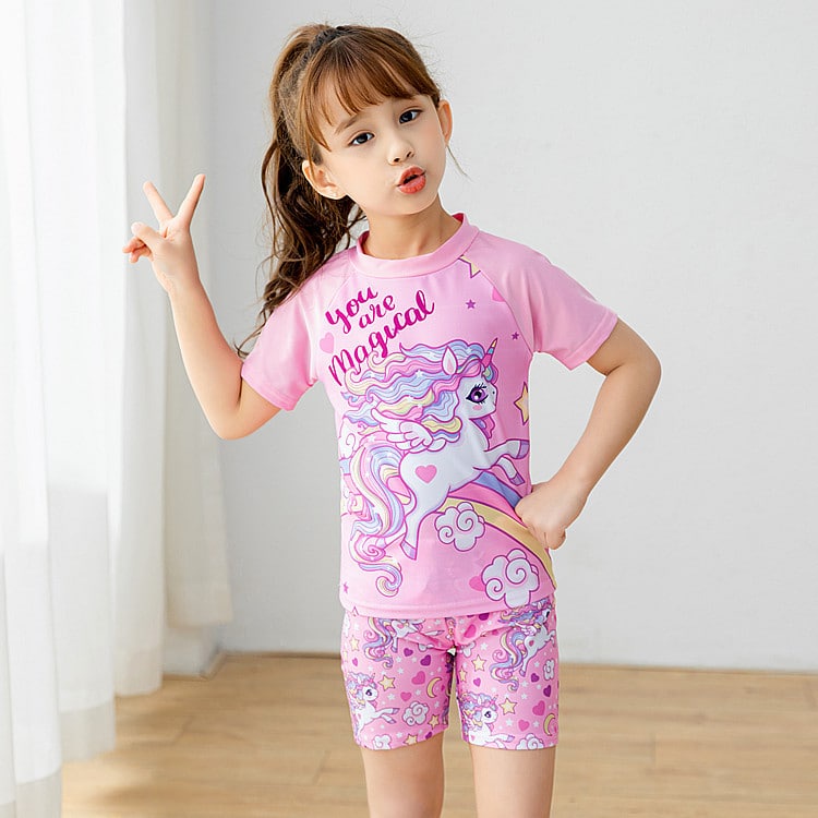 Bộ Đồ Bơi 2 Mảnh Thời Trang Chất Lượng Cao Cho Bé Từ 3-12 Tuổi