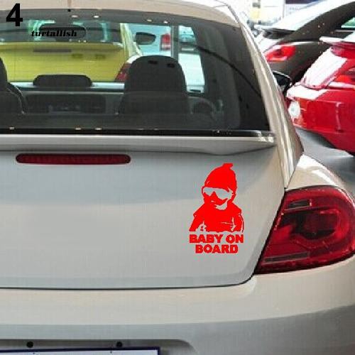 Decal chữ Baby On Board dán trang trí xe ô tô