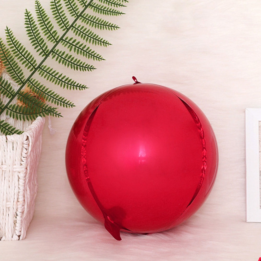 Bong Bóng Lõi Nhôm Hình Tròn 4D18 inch Màu Vàng Hồng/Đỏ/Xanh Dương Trang Trí Tiệc Cưới/Sinh Nhật