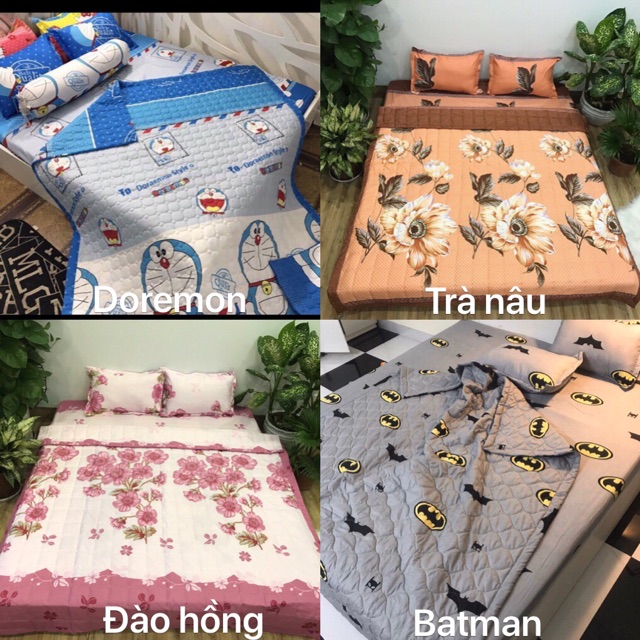 Set ga gối chăn hè Cotton poly 5 món mới nhất. Được chọn mẫu