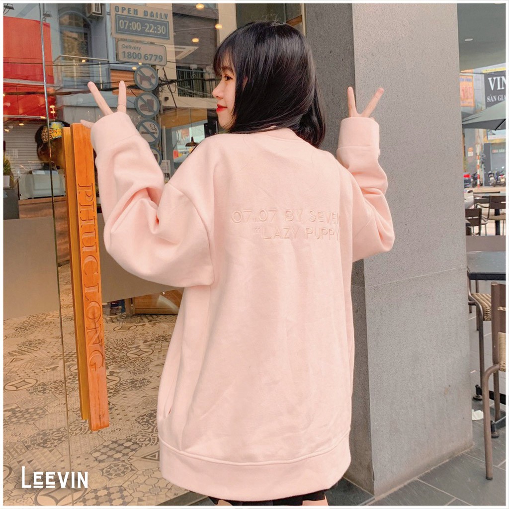 [MẪU XẢ KHO] Áo Khoác Nỉ Bomber LAZY PUPPY Sevenzia Áo Khoác Nỉ Cardigan Ulzzang - Leevin Store