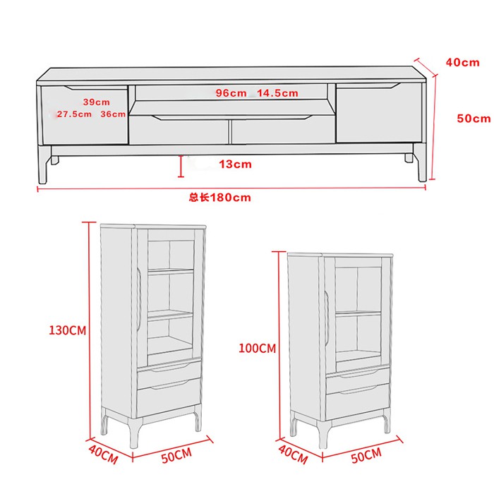 Combo kệ tivi , tủ thấp, tủ cao thấp 2 bên gỗ tự nhiên KTV022