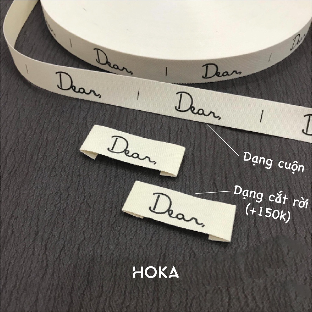 1.500 chiếc mác cotton in theo yêu cầu -  - Tag nhãn mác quần áo