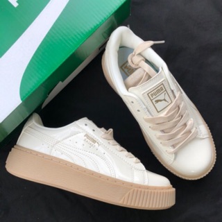 Ảnh Thật+video Giày Sneaker Nữ trắng đế nâu