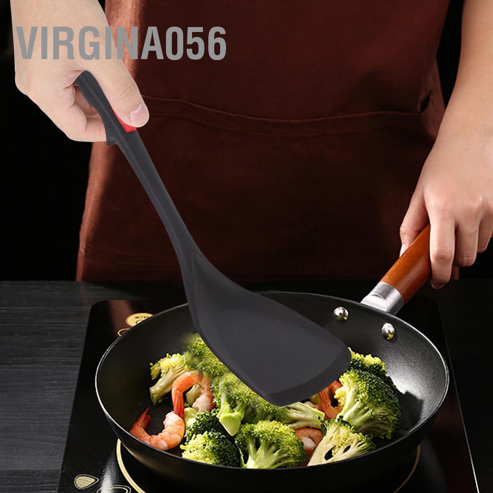 Virgina056 Silicone Spatula Heat-Resistant Long Handle Kitchen Utensil Non-Slip Cooking Tool